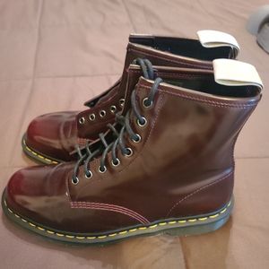 Dr. Martens Vegan 1460 Cherry Red Patent Boot Size 12